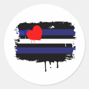 Sticker Rond DRAPEAU EN CUIR DEGoulinant