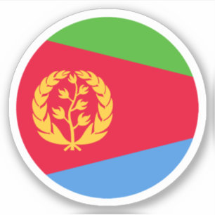 Sticker rond Drapeau Erythrée