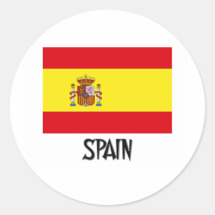 Sticker Rond Drapeau Espagne