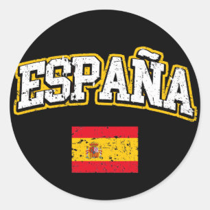Sticker Rond Drapeau Espagne