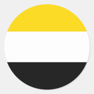 Sticker Rond Drapeau ethnique du peuple Garifuna Arawakan