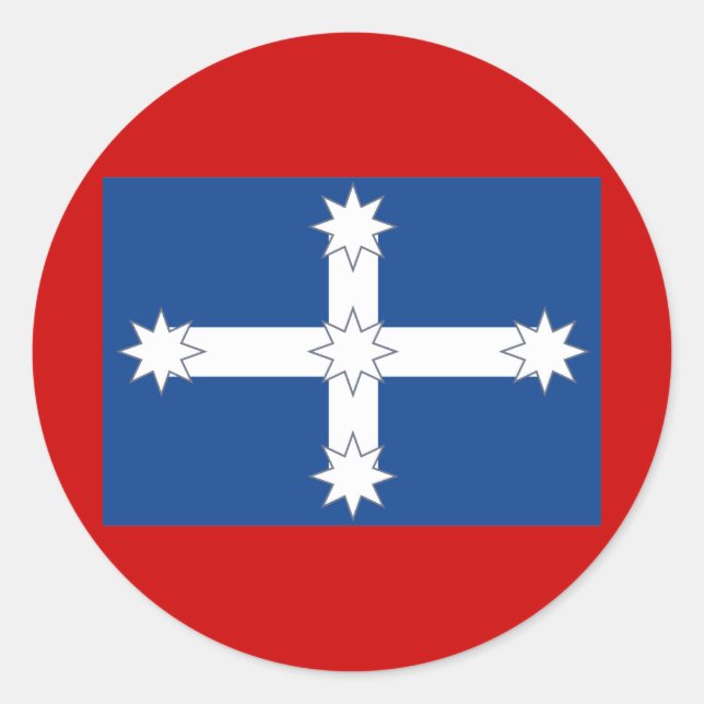 Sticker Rond Drapeau Eureka (Devant)