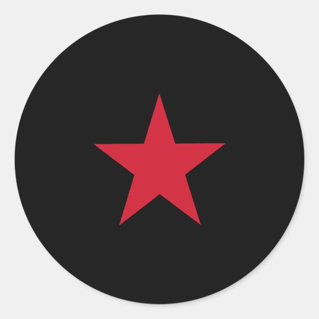 Sticker Rond Drapeau Ezln, Colombie (Devant)