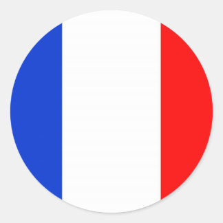 Sticker Rond Drapeau français