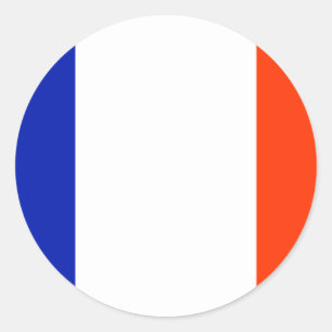 Sticker Rond drapeau français