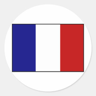 Sticker Rond Drapeau français