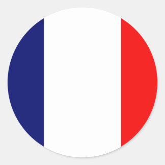Sticker Rond Drapeau français