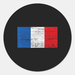 Sticker Rond Drapeau français Drapeau France Vive La France 