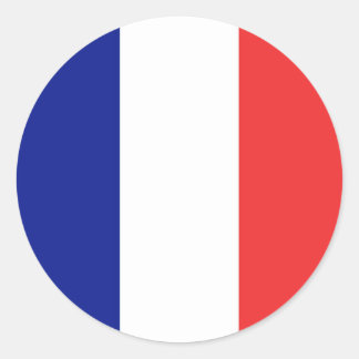 Sticker Rond Drapeau français Tricolore