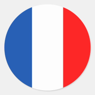 Sticker Rond Drapeau France