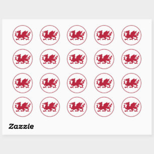 Sticker Rond Drapeau gallois