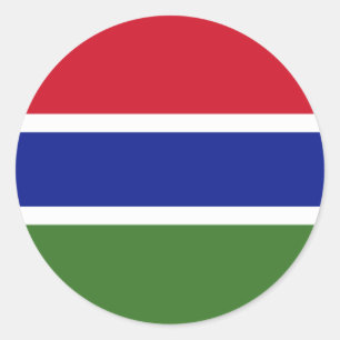 Sticker Rond Drapeau Gambie
