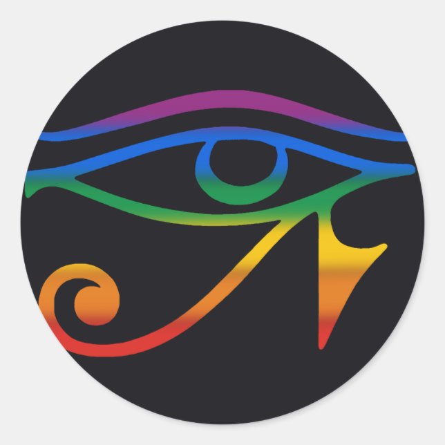Sticker Rond Drapeau Gay Goth Pride (Devant)