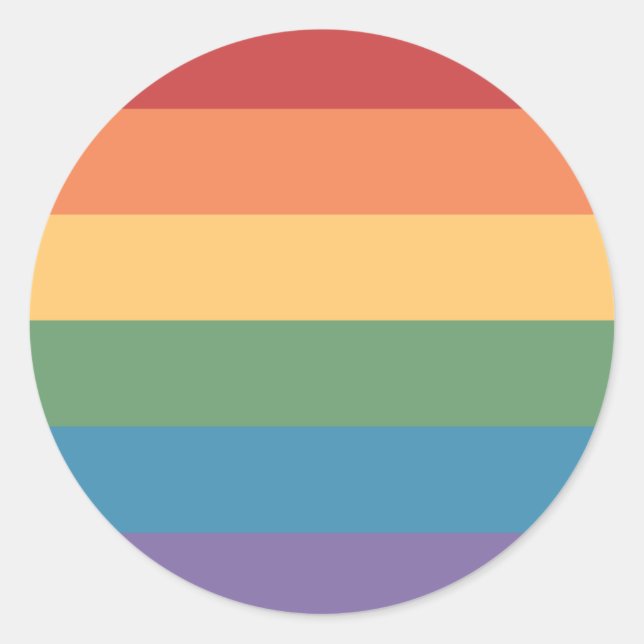 Sticker Rond Drapeau gay pride arrondi chauffé (Devant)