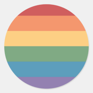 Sticker Rond Drapeau gay pride arrondi chauffé