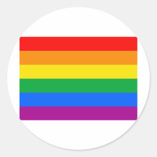 STICKER ROND DRAPEAU GAY PRIDE OFFICIEL