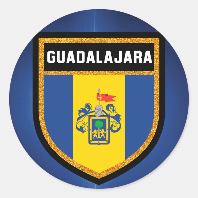 Sticker Rond Drapeau Guadalajara (Devant)