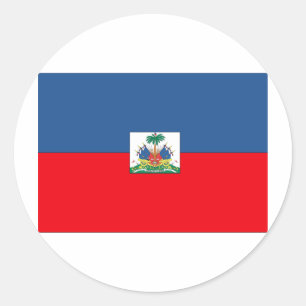 Sticker Rond Drapeau haïtien