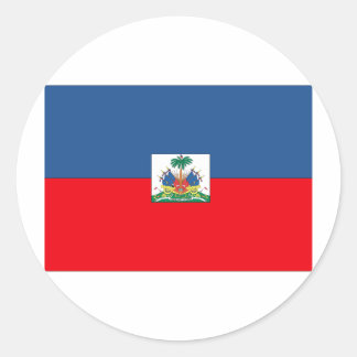 Sticker Rond Drapeau haïtien