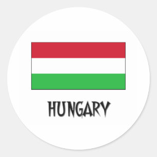 Sticker Rond Drapeau Hongrie