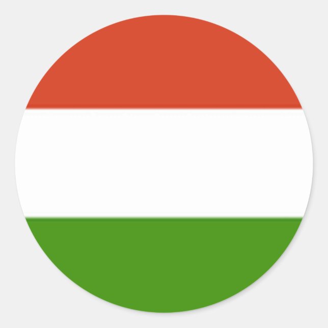 Sticker Rond Drapeau hongrois (Devant)