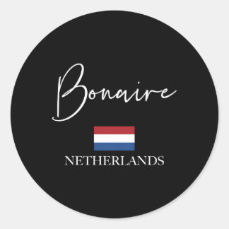 Sticker Rond Drapeau Île de vacances Bonaire
