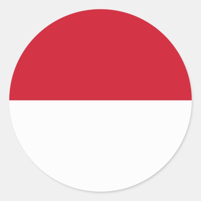 Sticker Rond Drapeau indonésien (Devant)