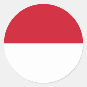 Sticker Rond Drapeau indonésien