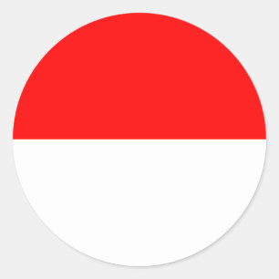 Sticker Rond Drapeau indonésien, Drapeau indonésien