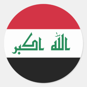 Sticker Rond Drapeau Iraq (Iraq)