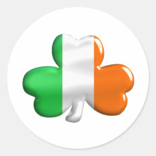 Sticker Rond Drapeau irlandais