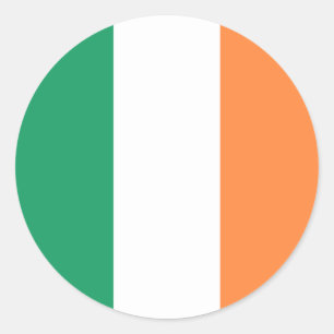 Sticker Rond Drapeau irlandais, Drapeau de la République d'Irla