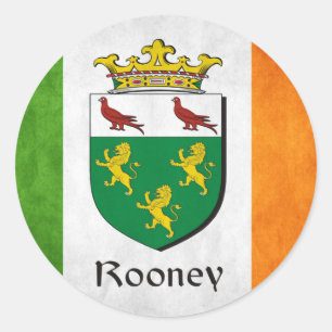Sticker Rond Drapeau irlandais Rooney