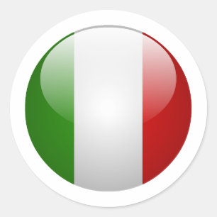 Sticker Rond Drapeau Italie