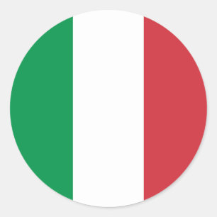 Sticker Rond Drapeau italien