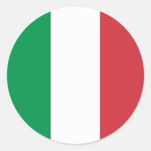 Sticker Rond Drapeau italien