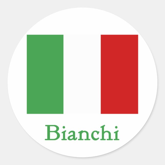 Sticker Rond Drapeau italien de Bianchi (Devant)