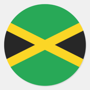 Sticker Rond Drapeau jamaïcain