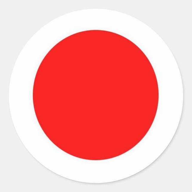 Sticker Rond Drapeau japonais (Devant)