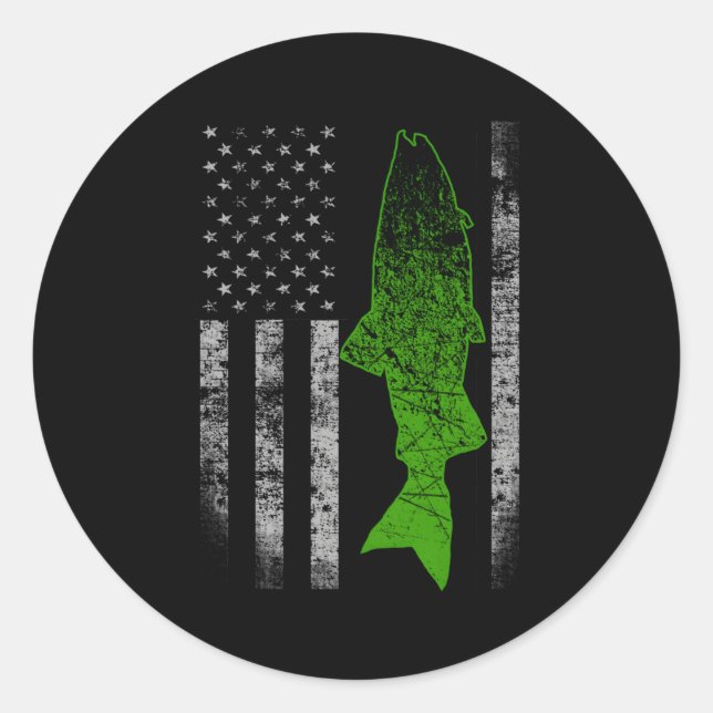 Sticker Rond Drapeau Kokanee Pêche (Devant)