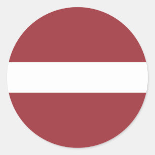 Sticker Rond Drapeau letton, Drapeau de Lettonie