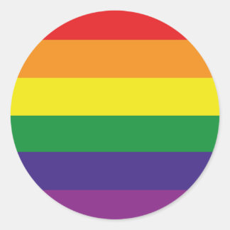 STICKER ROND DRAPEAU LGBTQ