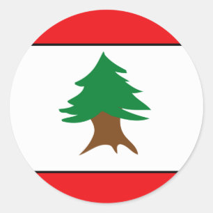 Sticker Rond Drapeau libanais T-shirts et cadeaux