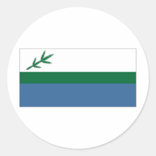Sticker Rond Drapeau local du Canada Labrador