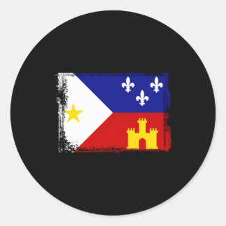 Sticker Rond Drapeau Louisiana Cajun Acadiana