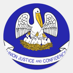 Sticker Rond Drapeau Louisiane