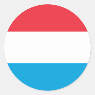 Sticker Rond Drapeau luxembourgeois, Drapeau du Luxembourg