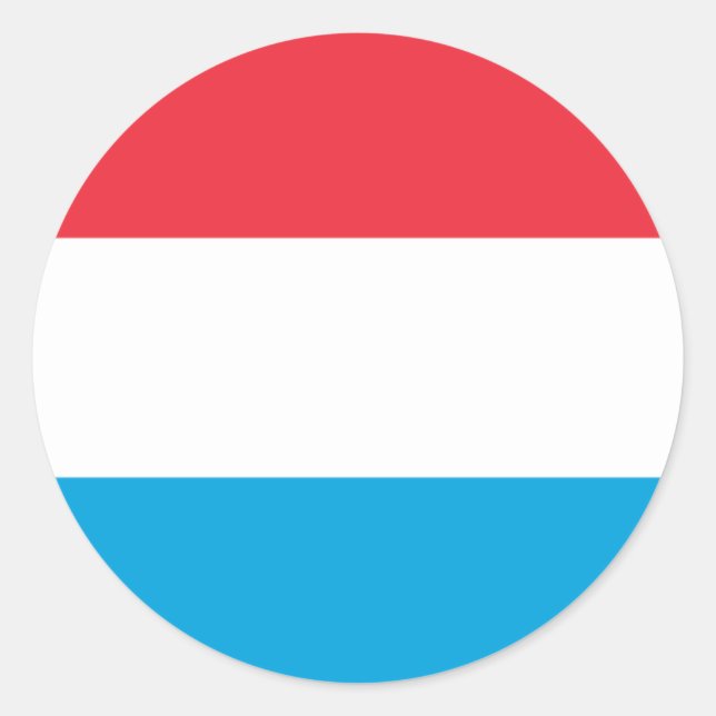 Sticker Rond Drapeau luxembourgeois, Drapeau du Luxembourg (Devant)