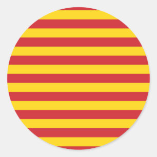 Sticker Rond Drapeau macédonien Vietnam