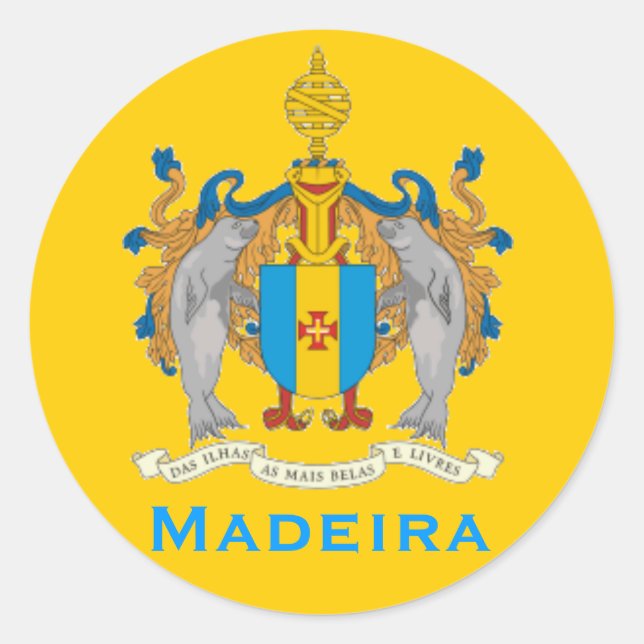 Sticker rond Drapeau Madeira (Devant)
